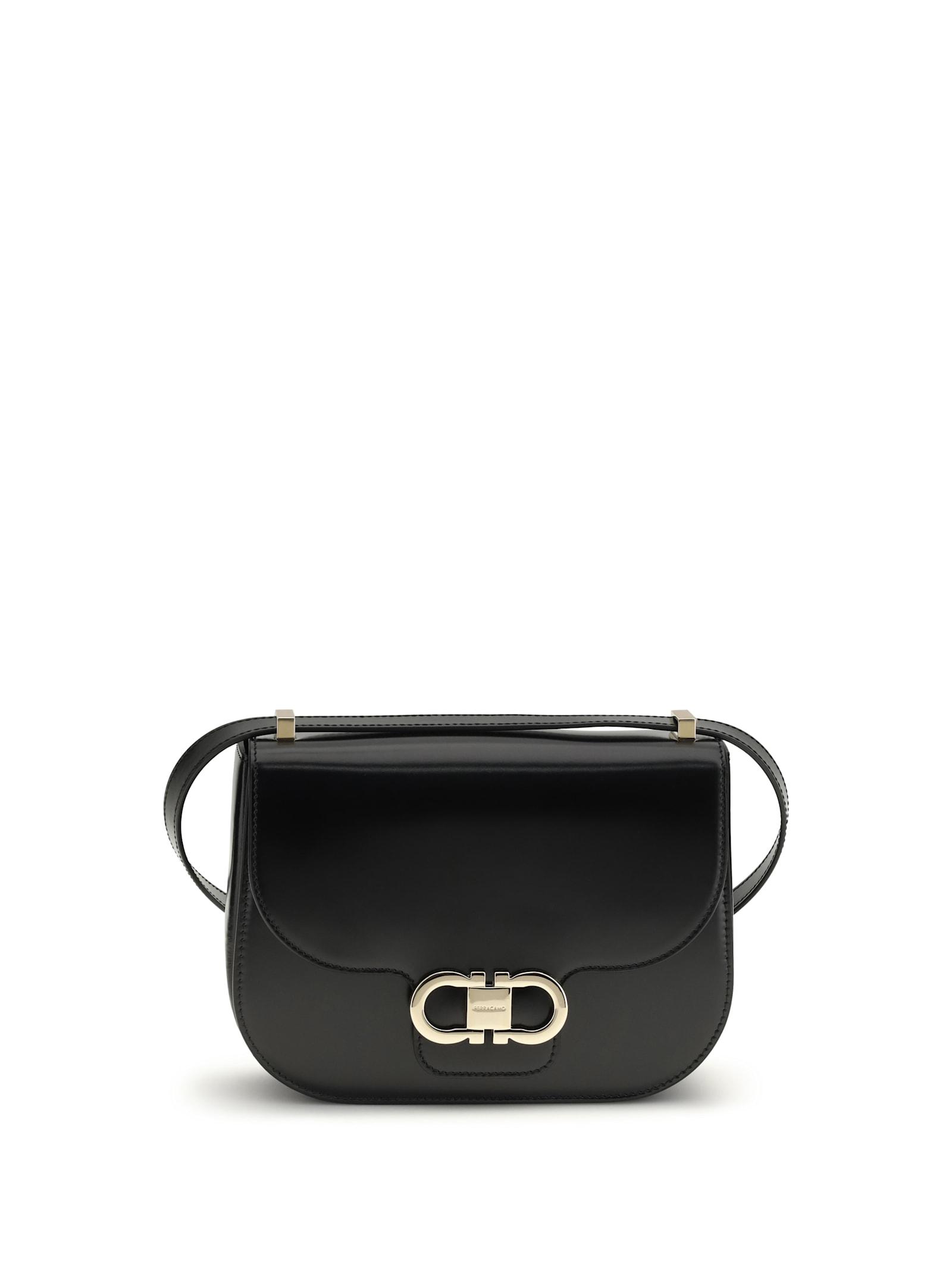 ferragamo north-south double gancini shoulder bag