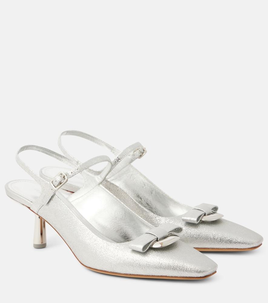 ferragamo ophelia 55 leather slingback pumps