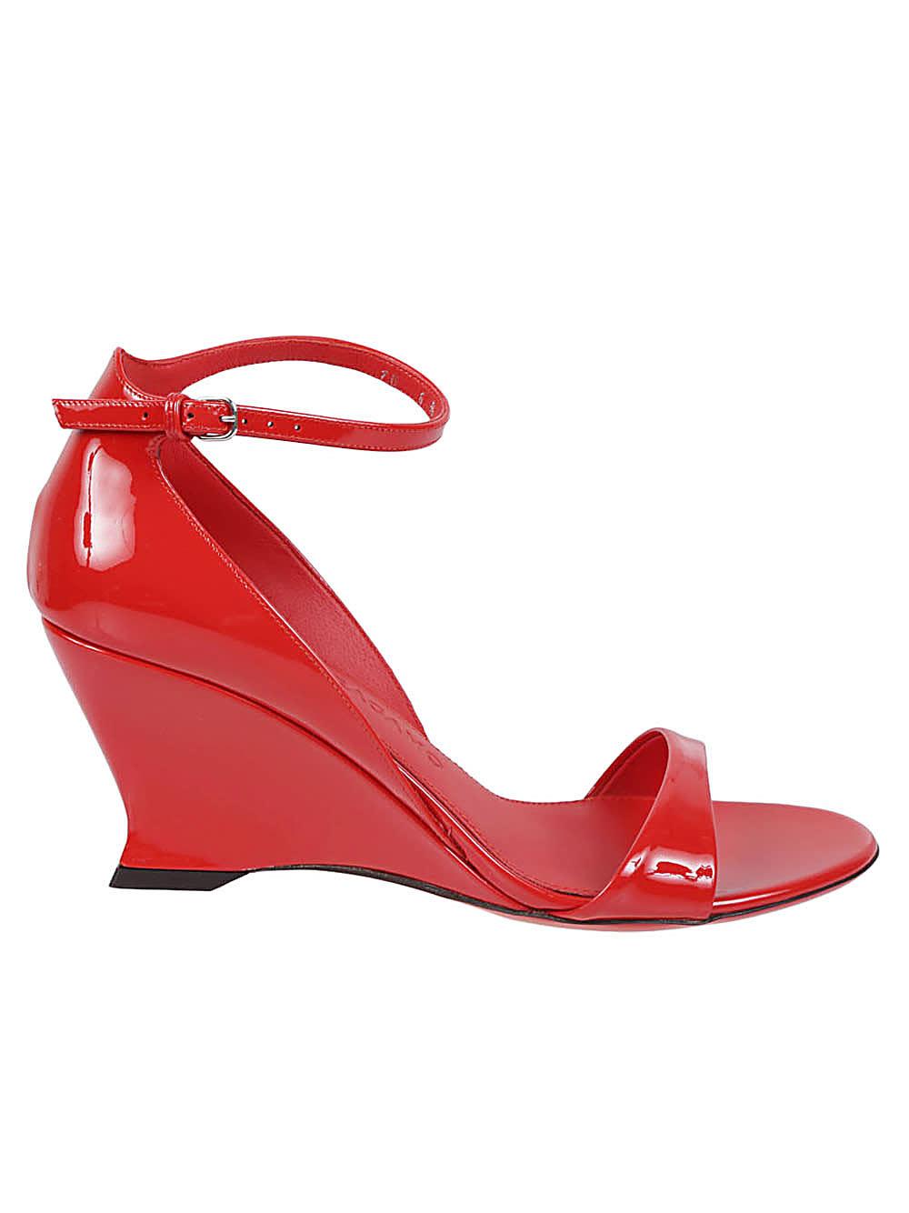 ferragamo patent leather open-toe sandals