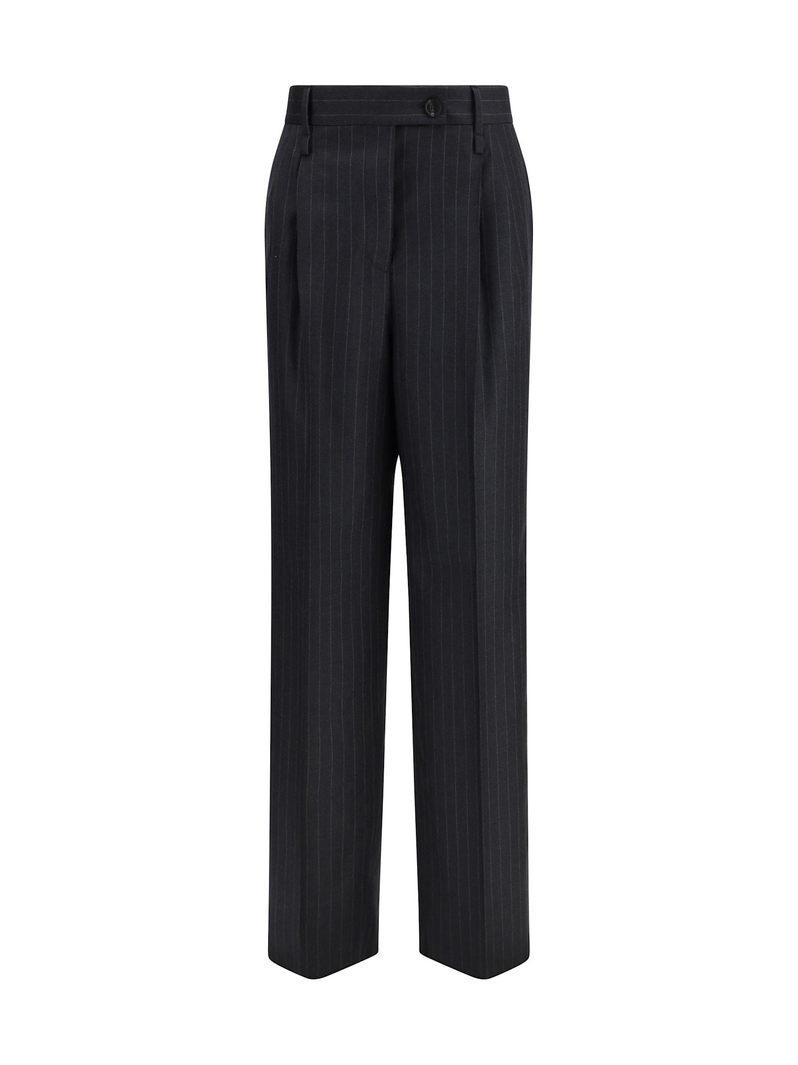 ferragamo pinstripe wool trousers