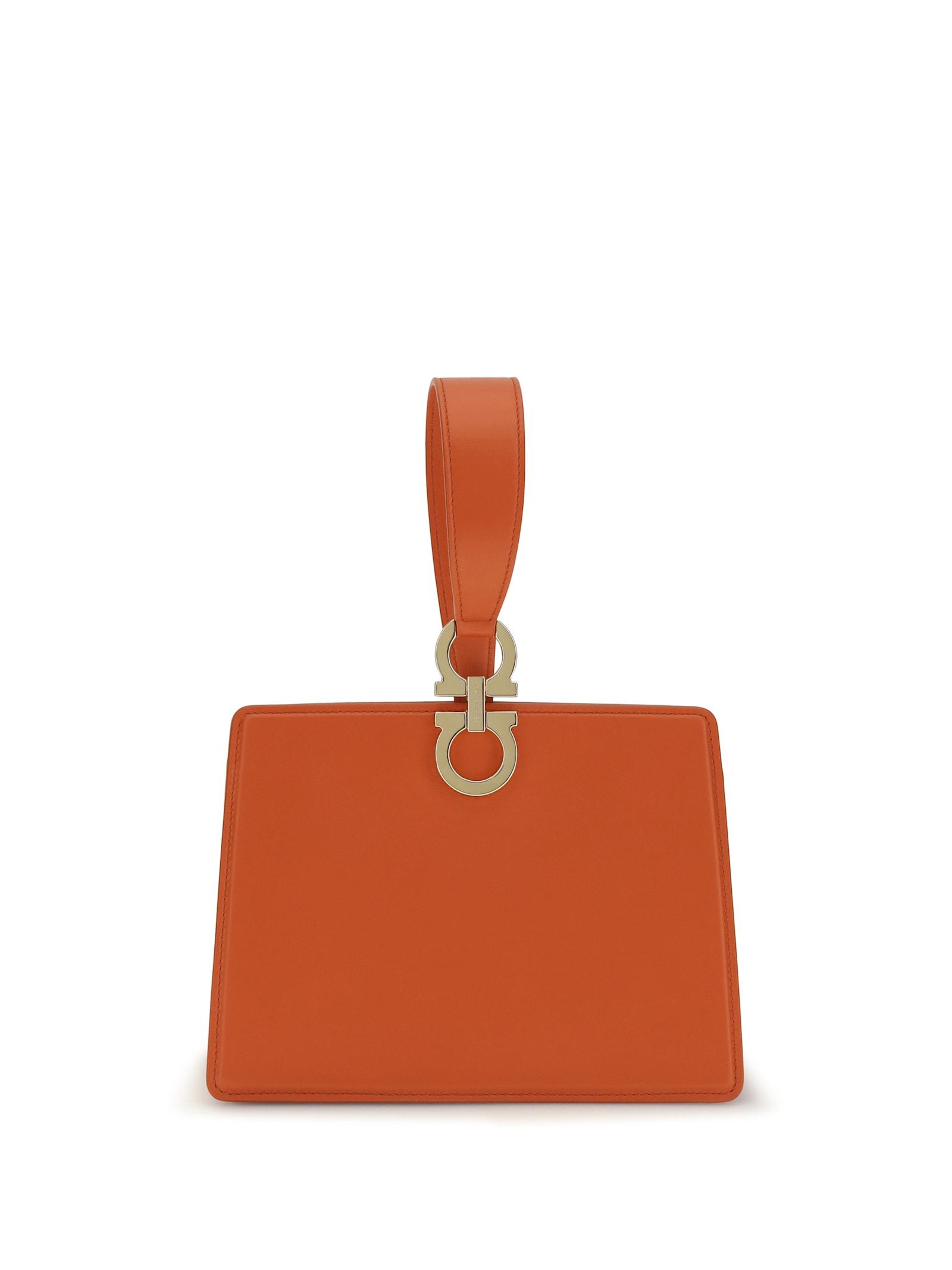 ferragamo rigid leather handbag