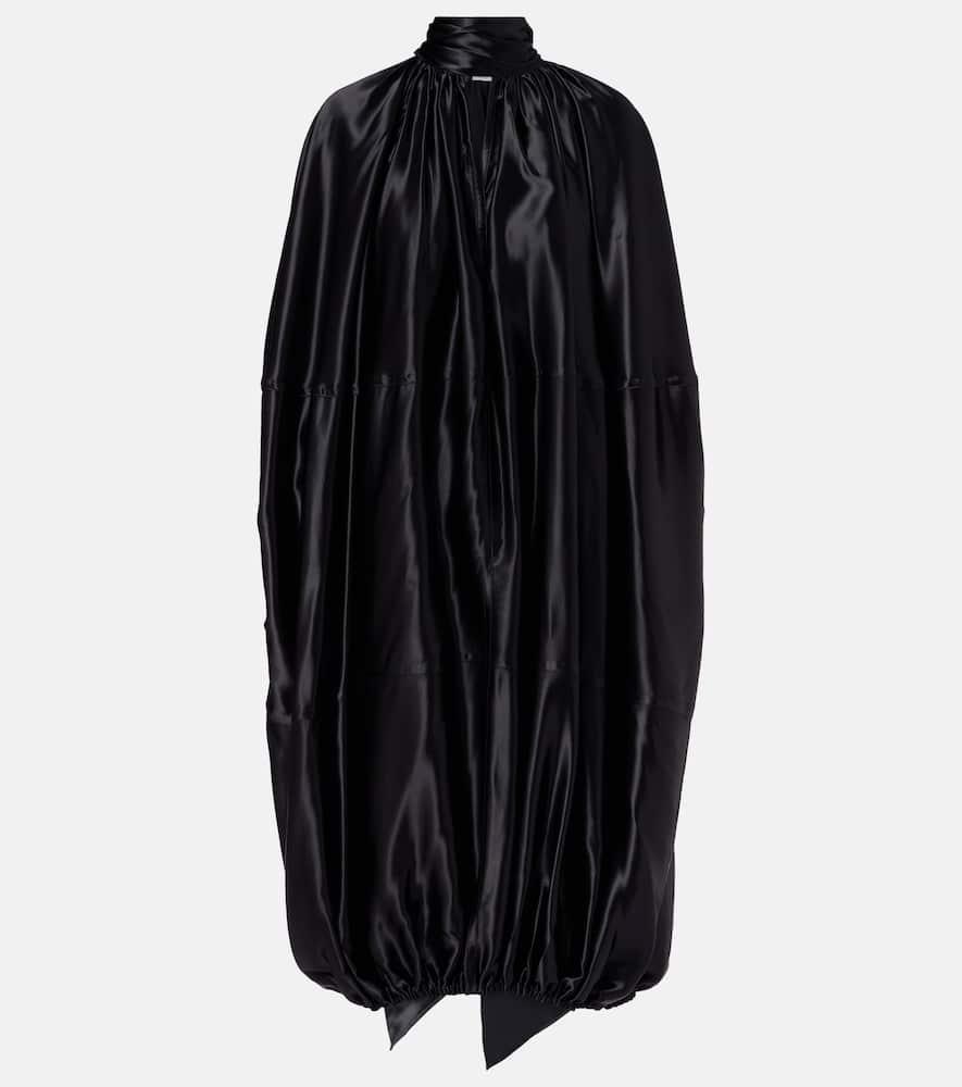 ferragamo satin midi dress