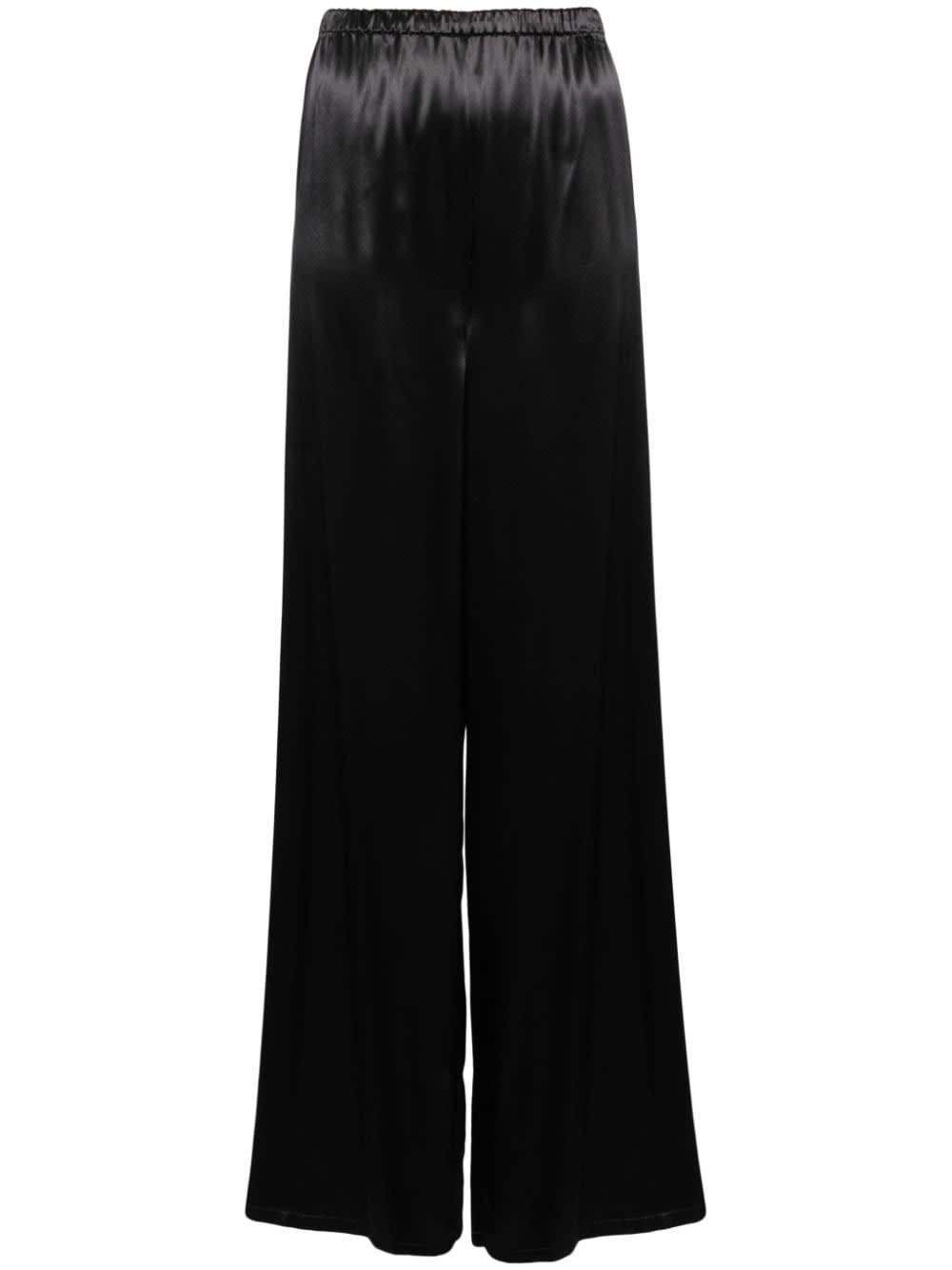 ferragamo satin wide leg trousers