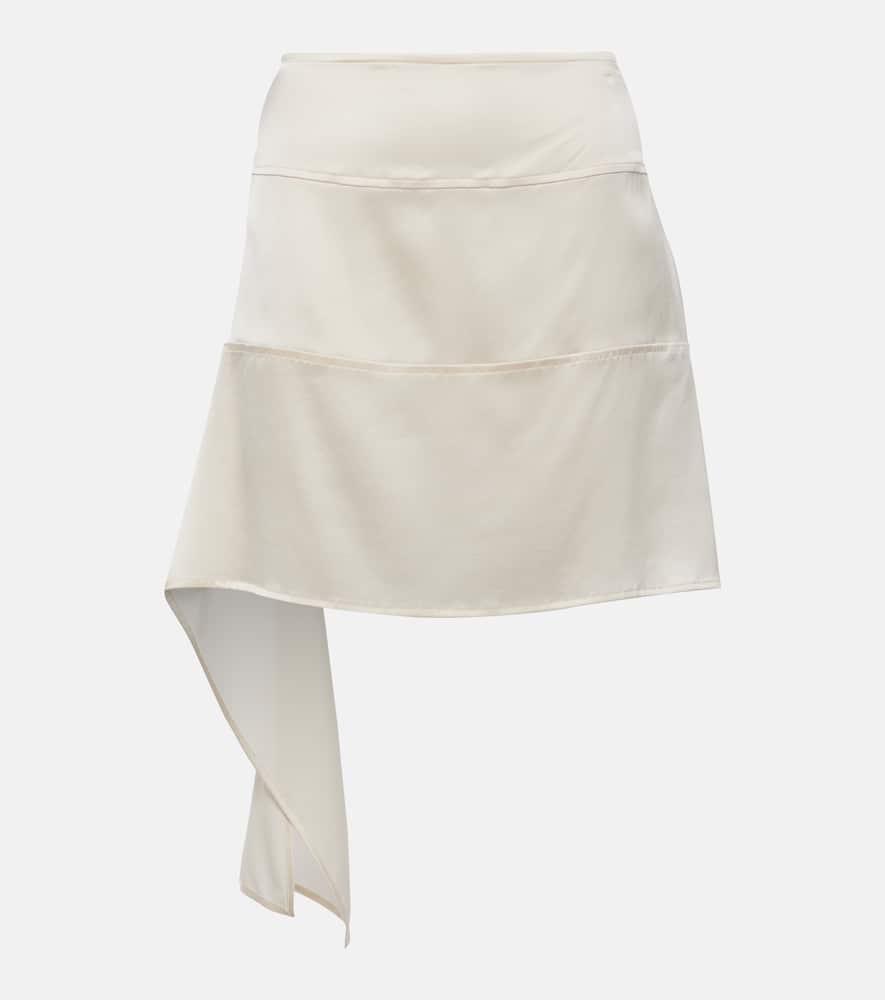 ferragamo silk satin midi skirt