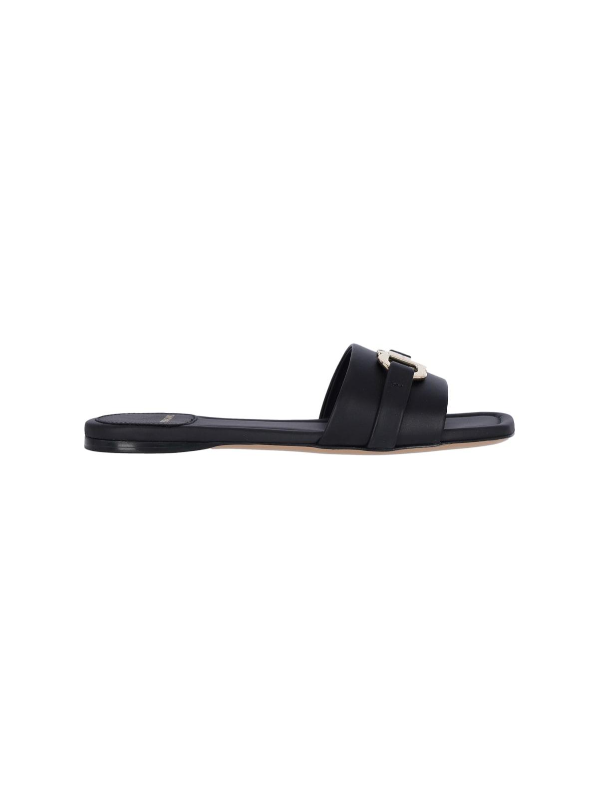 ferragamo slide gancini sandals