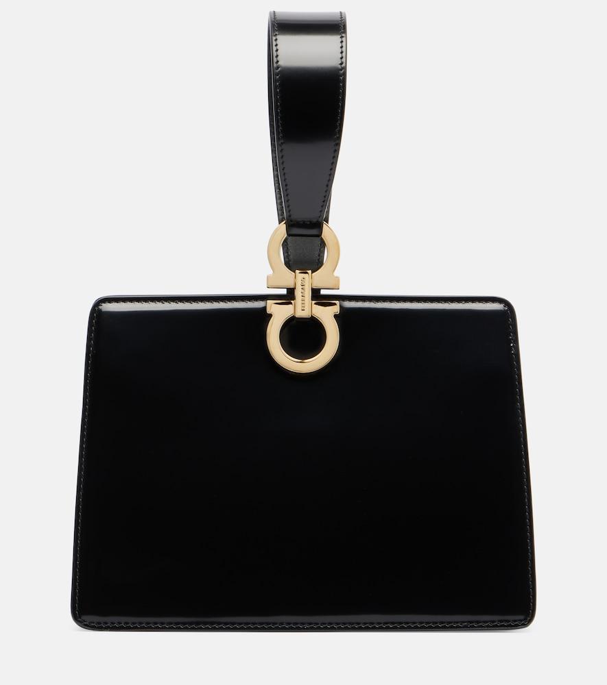 ferragamo small patent leather clutch