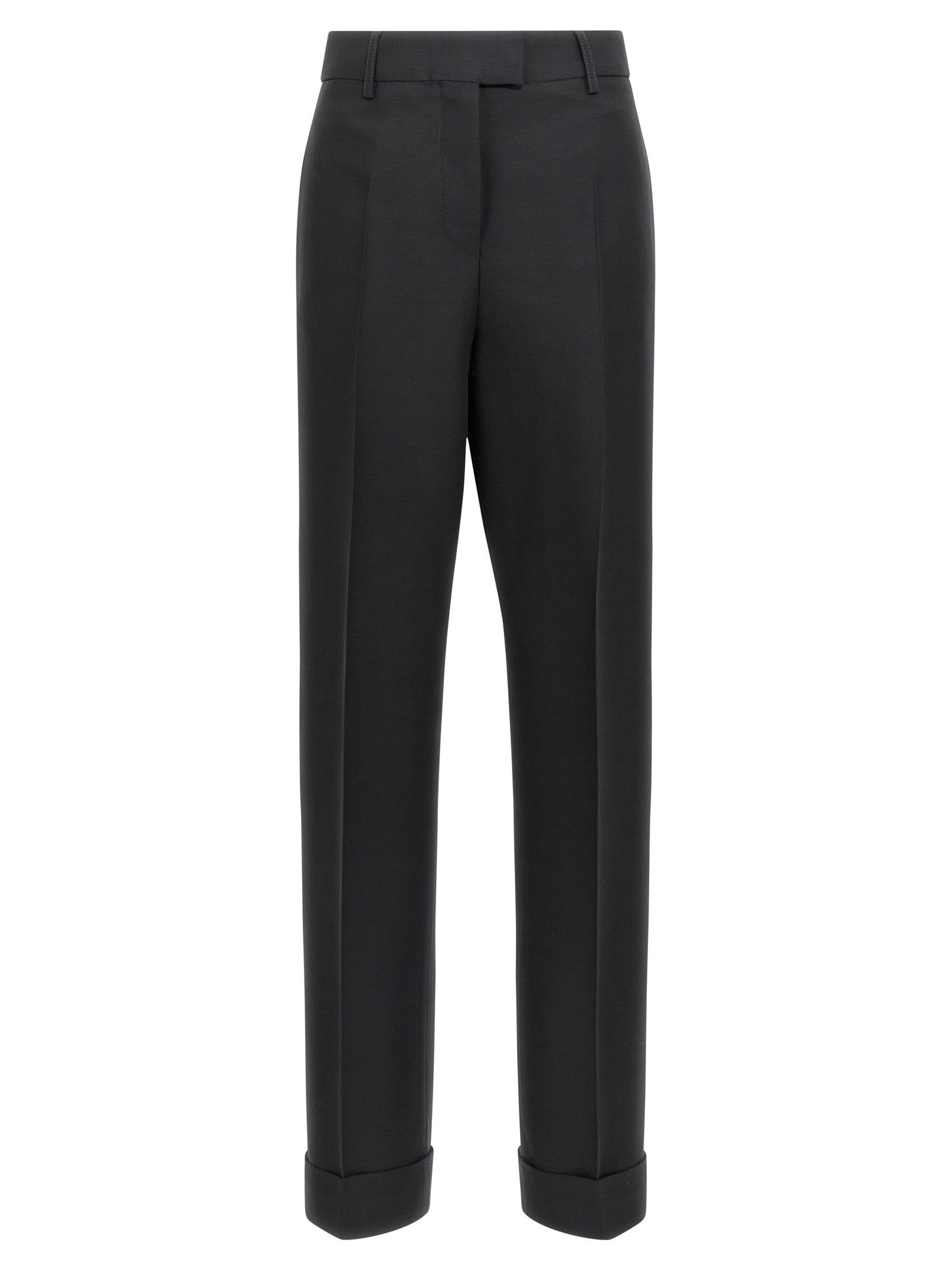 ferragamo stretched pleated trousers