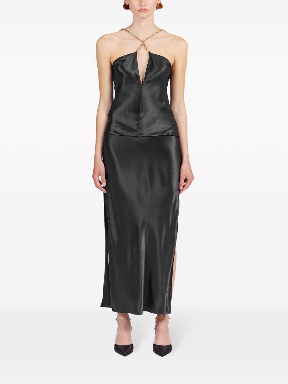 ferragamo top black outer: viscose - women