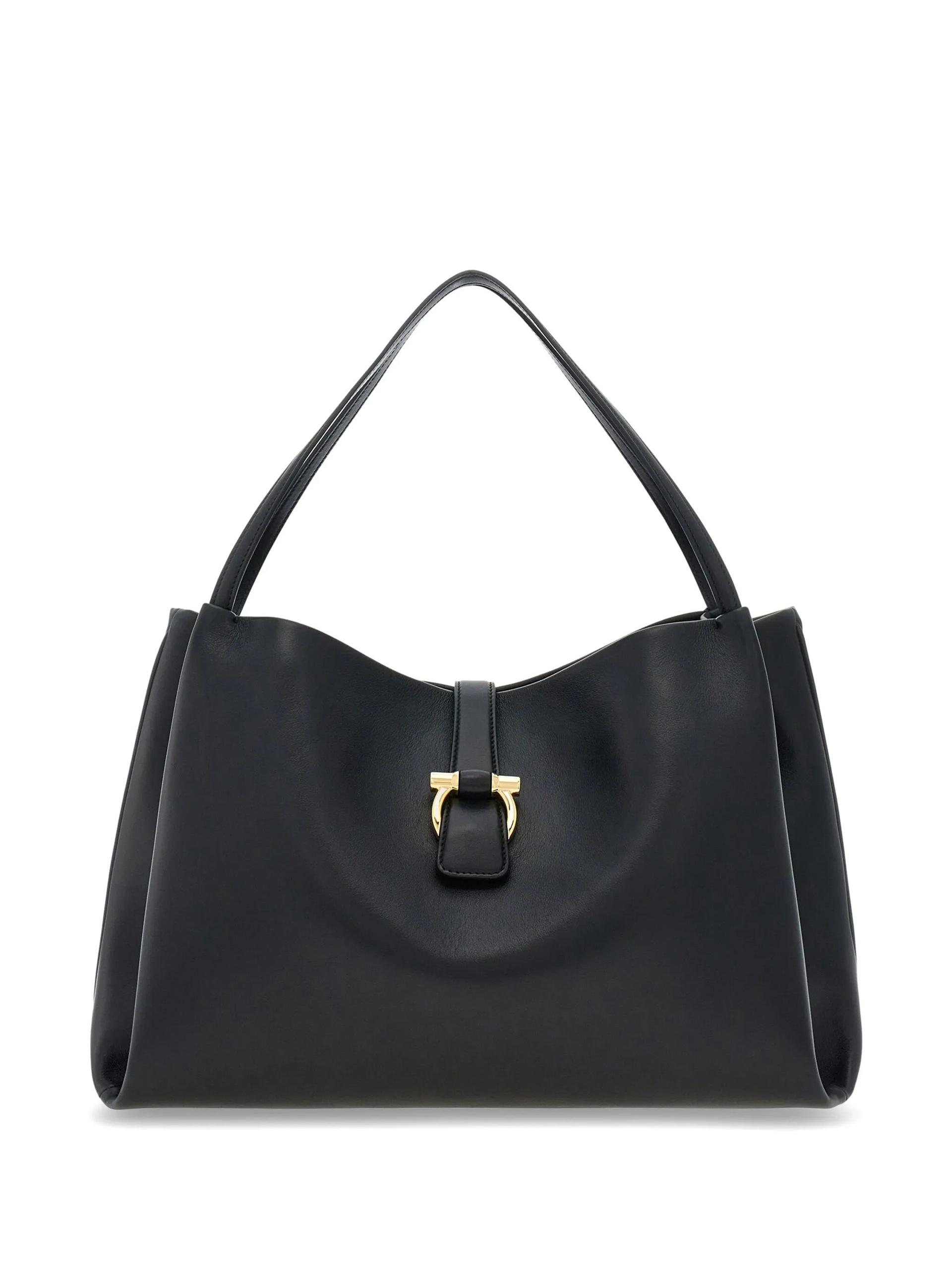 ferragamo tote m black borsa - women