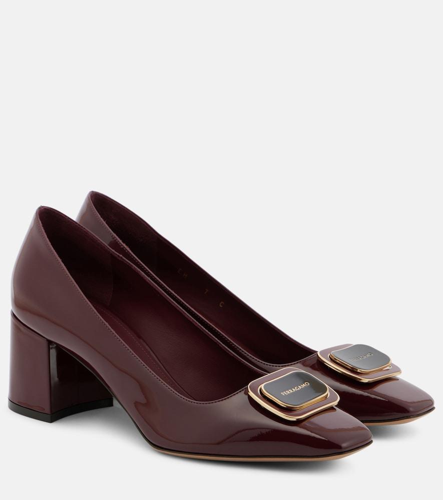 ferragamo vella 60 patent leather pumps