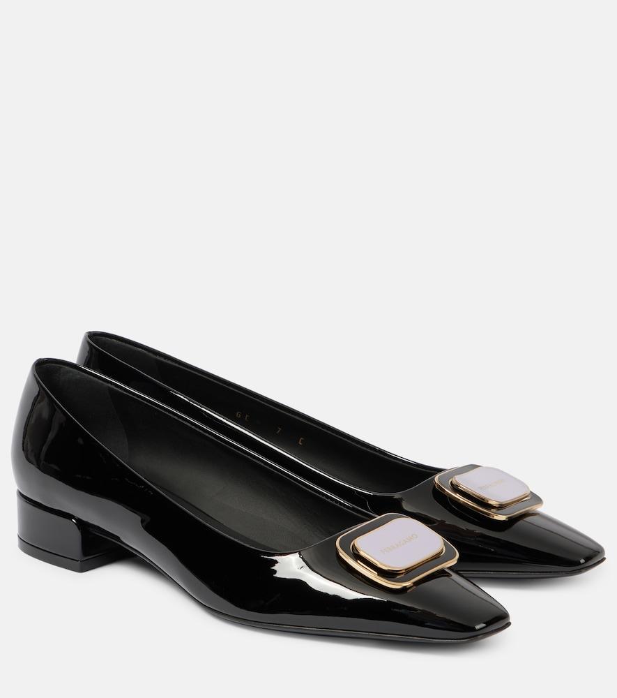 ferragamo venera patent leather ballet flats
