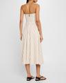 fervida stripe strapless midi dress