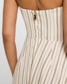 fervida stripe strapless midi dress