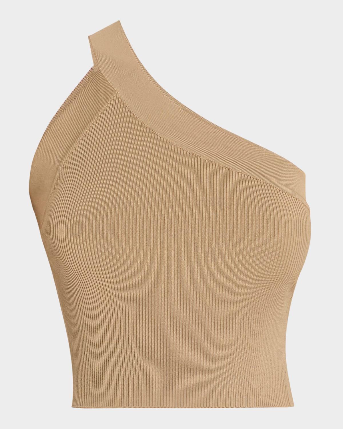 fethy ribbed one-shoulder top