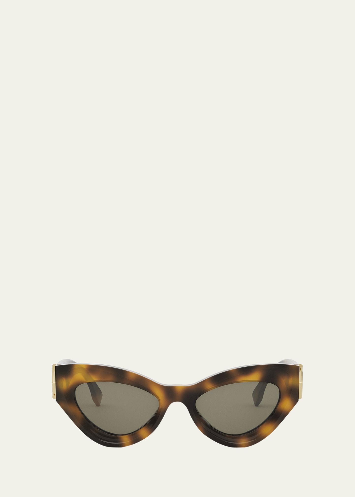 ff diamond logo acetate cat-eye sunglasses