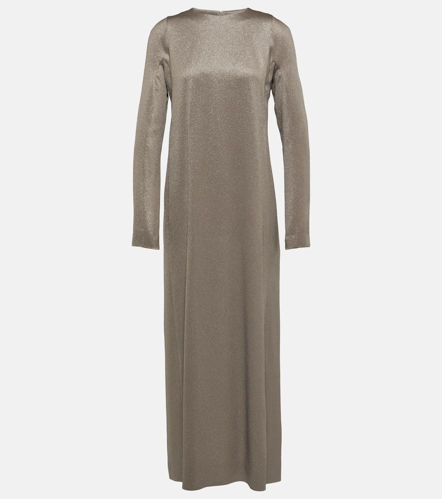 fforme iris metallic maxi dress