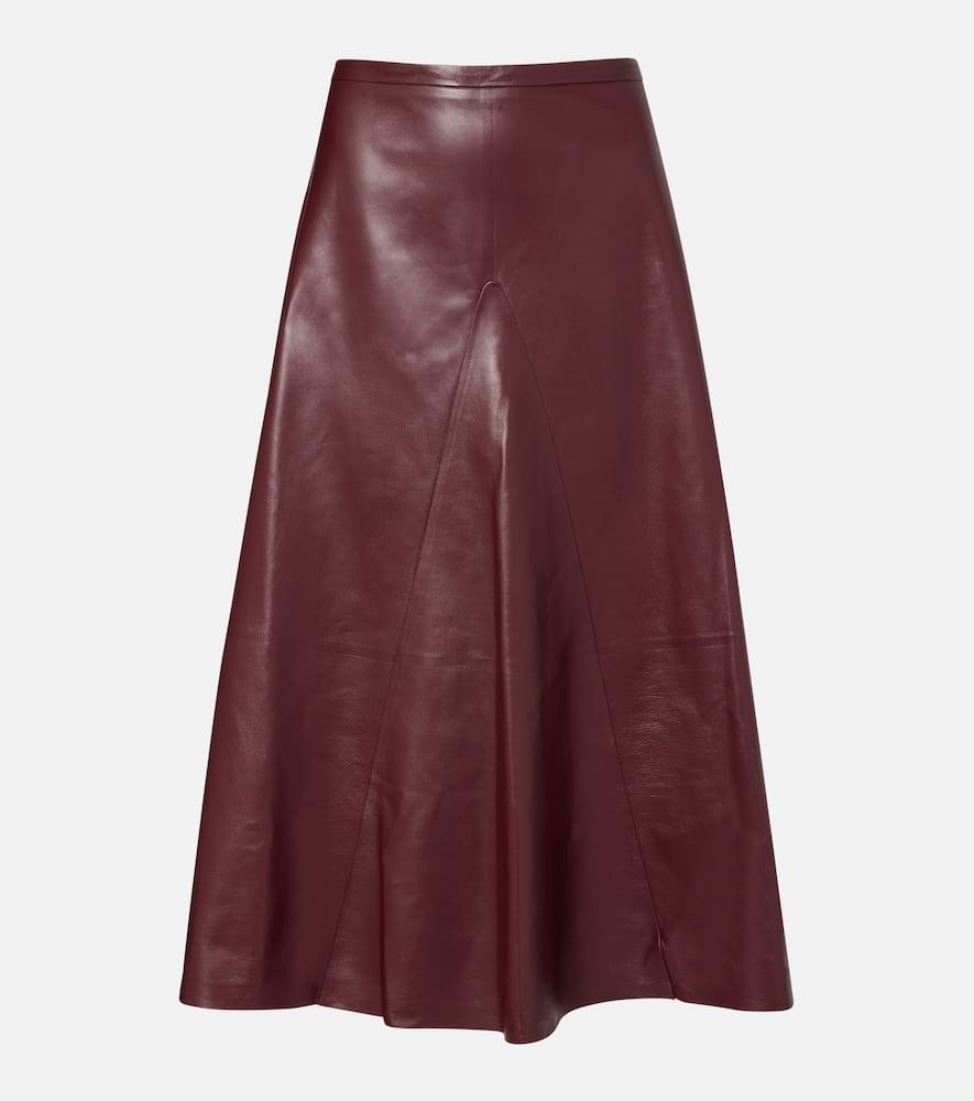 fforme leather midi skirt