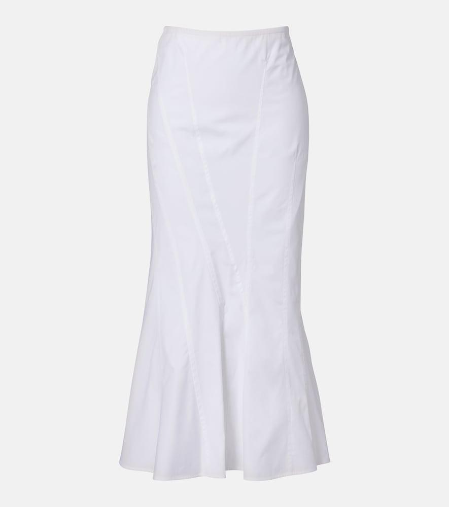 fforme ora cotton poplin midi skirt