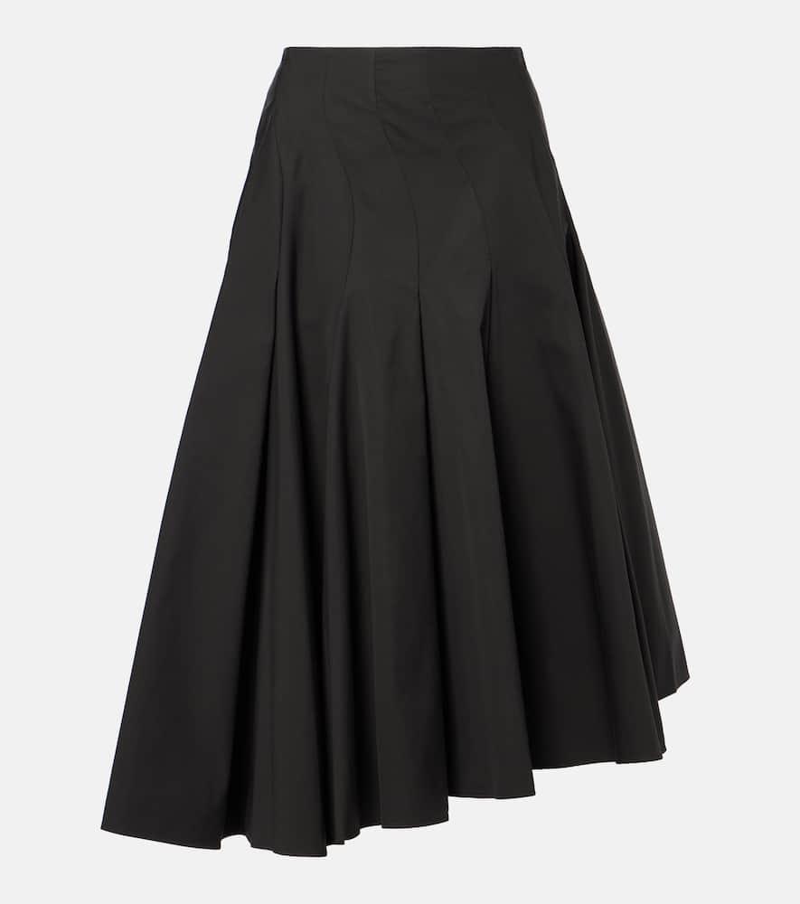 fforme rio asymmetric cotton midi skirt