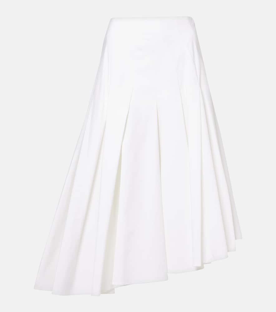 fforme rio asymmetric cotton midi skirt