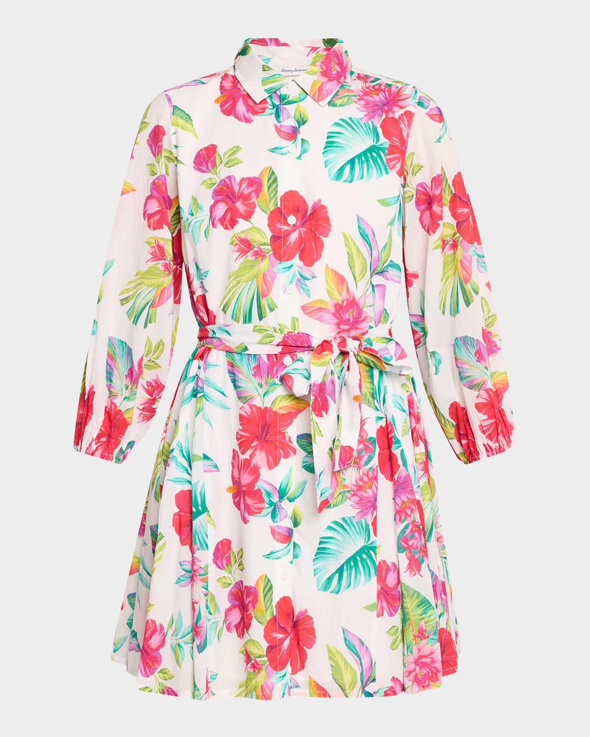 fiesta floral shirtdress