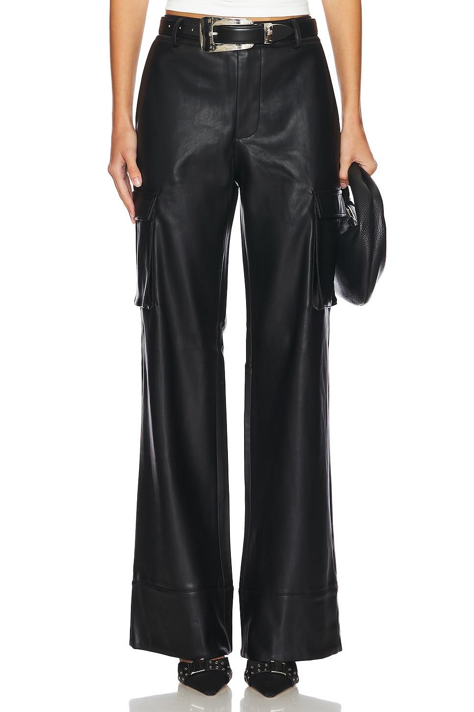 fifer vegan leather low rise cargo pant