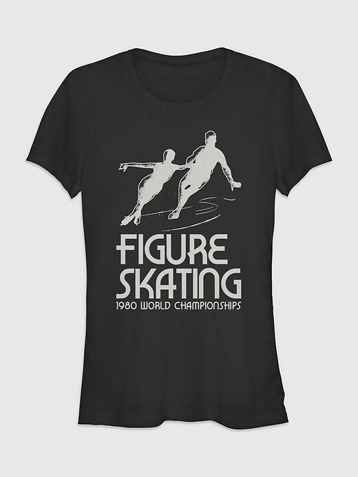 figure skating short sleeve graphic t-shirt