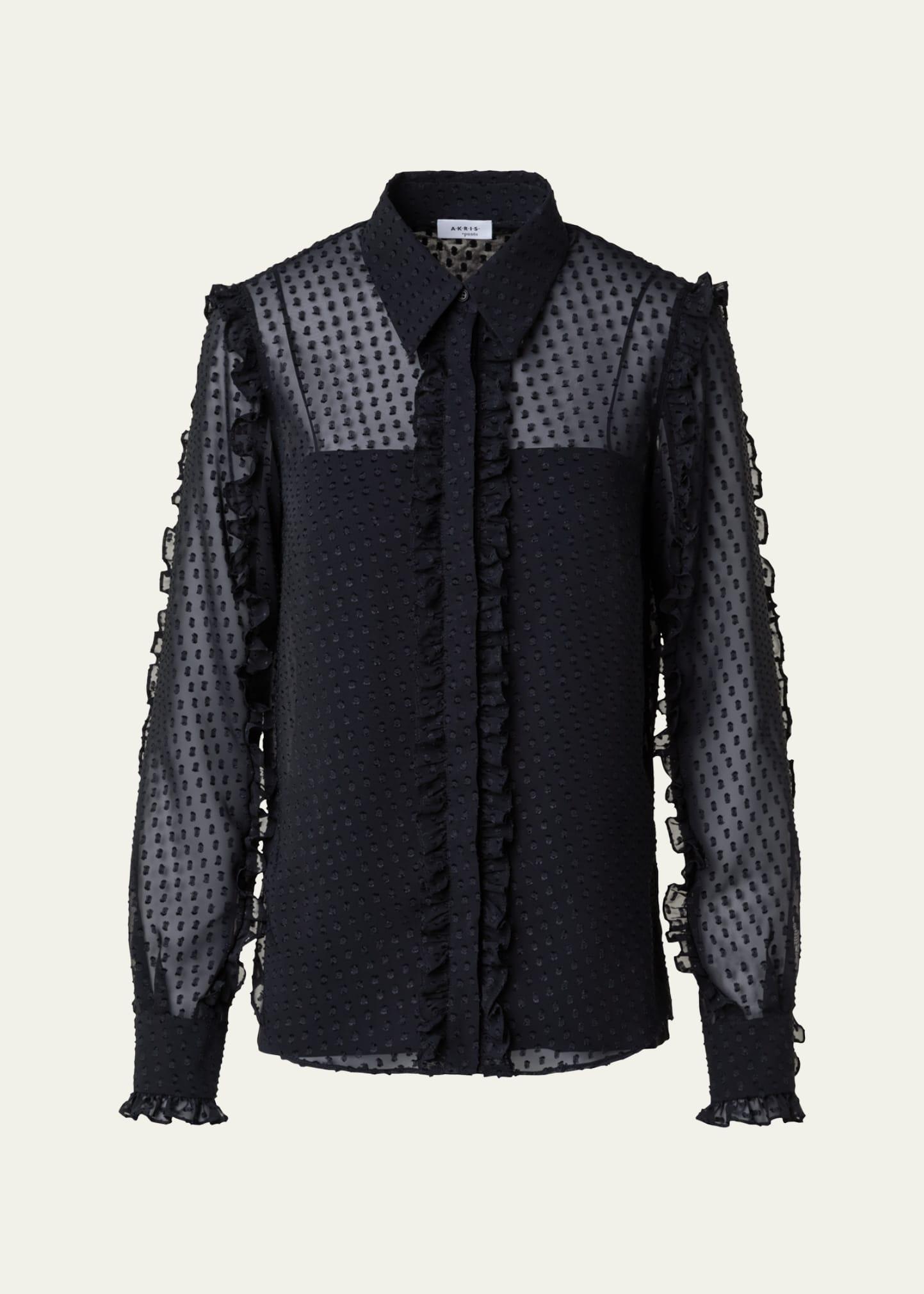 fil coupe pin dot blouse