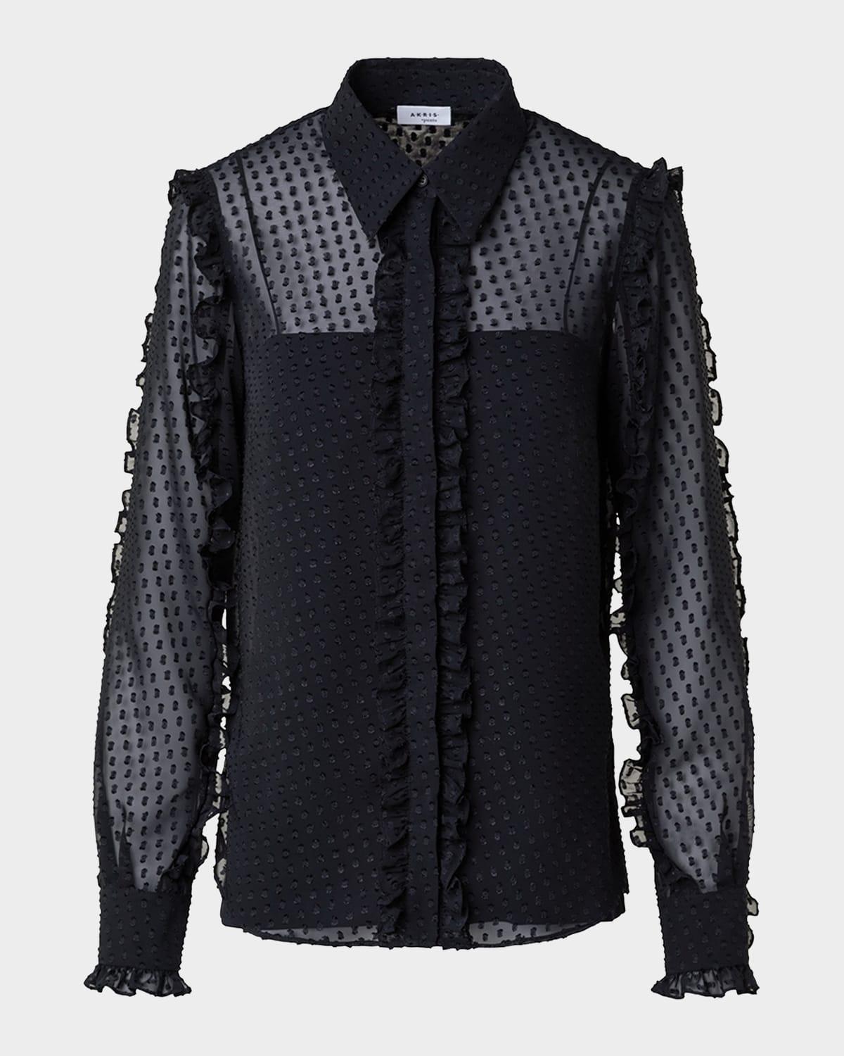 fil coupe pin dot blouse