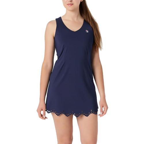 fila essentials lasercut womens tennis dress - navy/m