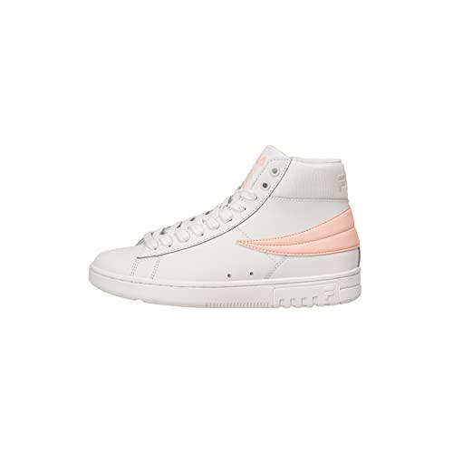 fila women's low-top sneakers, white pale rosette, 6.5
