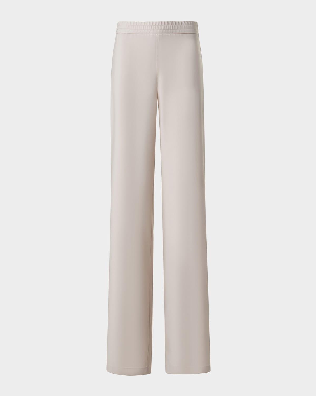 filibert cupro gabardine straight-leg elastic-waist pants