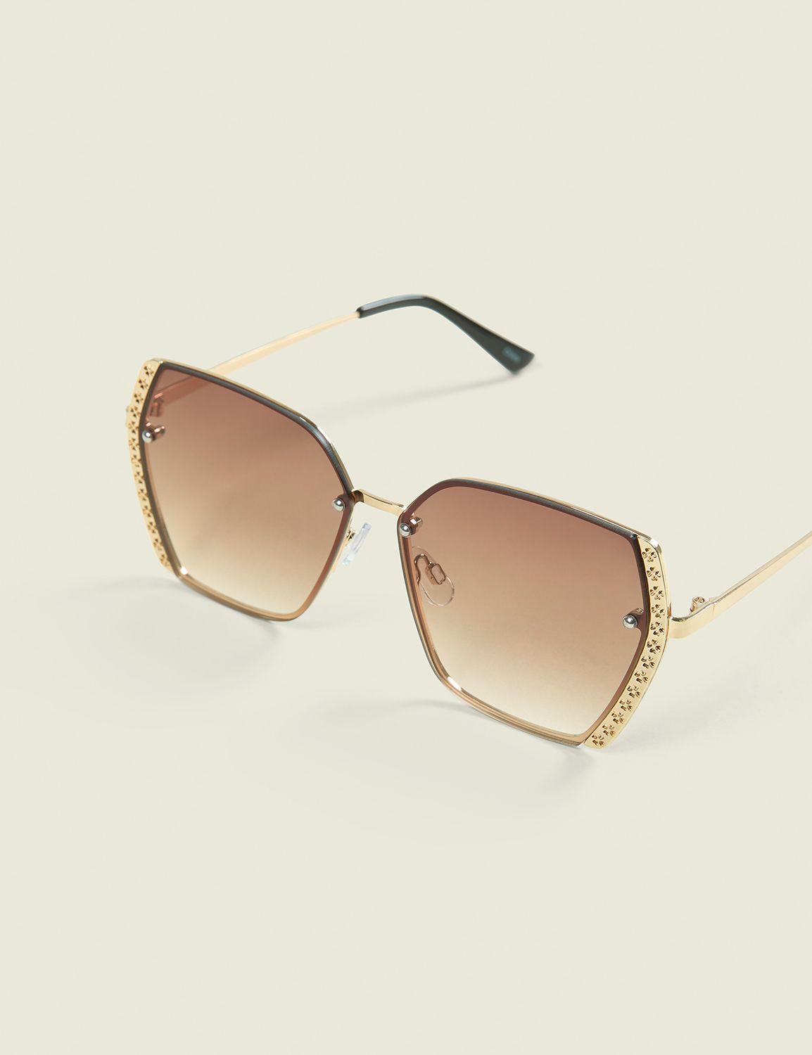 filigree-detail square sunglasses