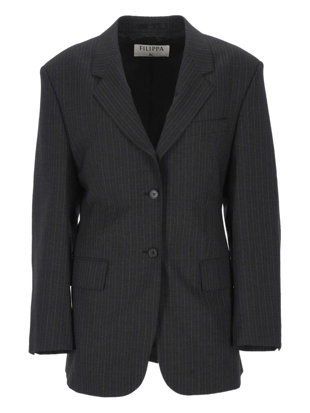 filippa k black pinstripe jacket