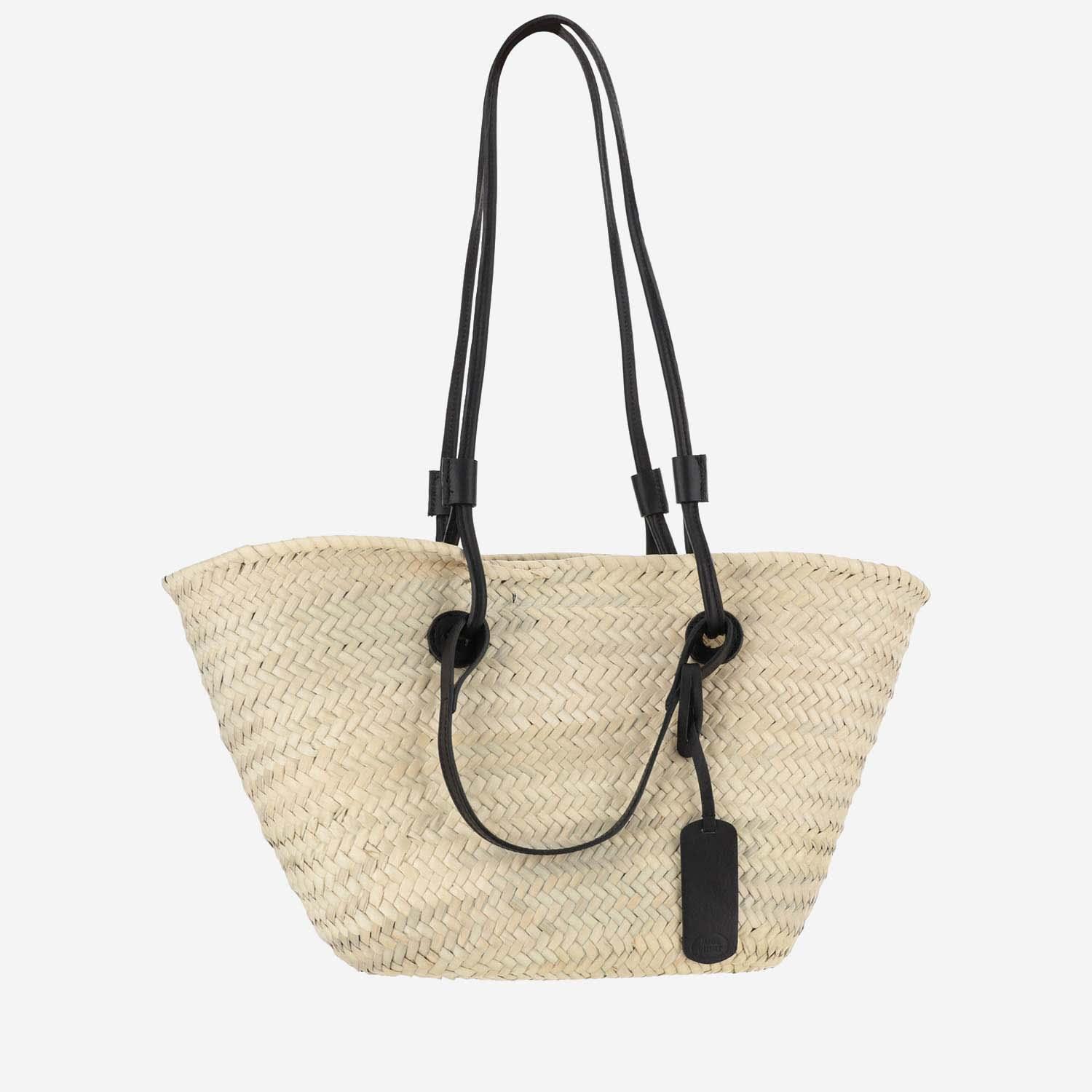 filippo catarzi straw bag with logo