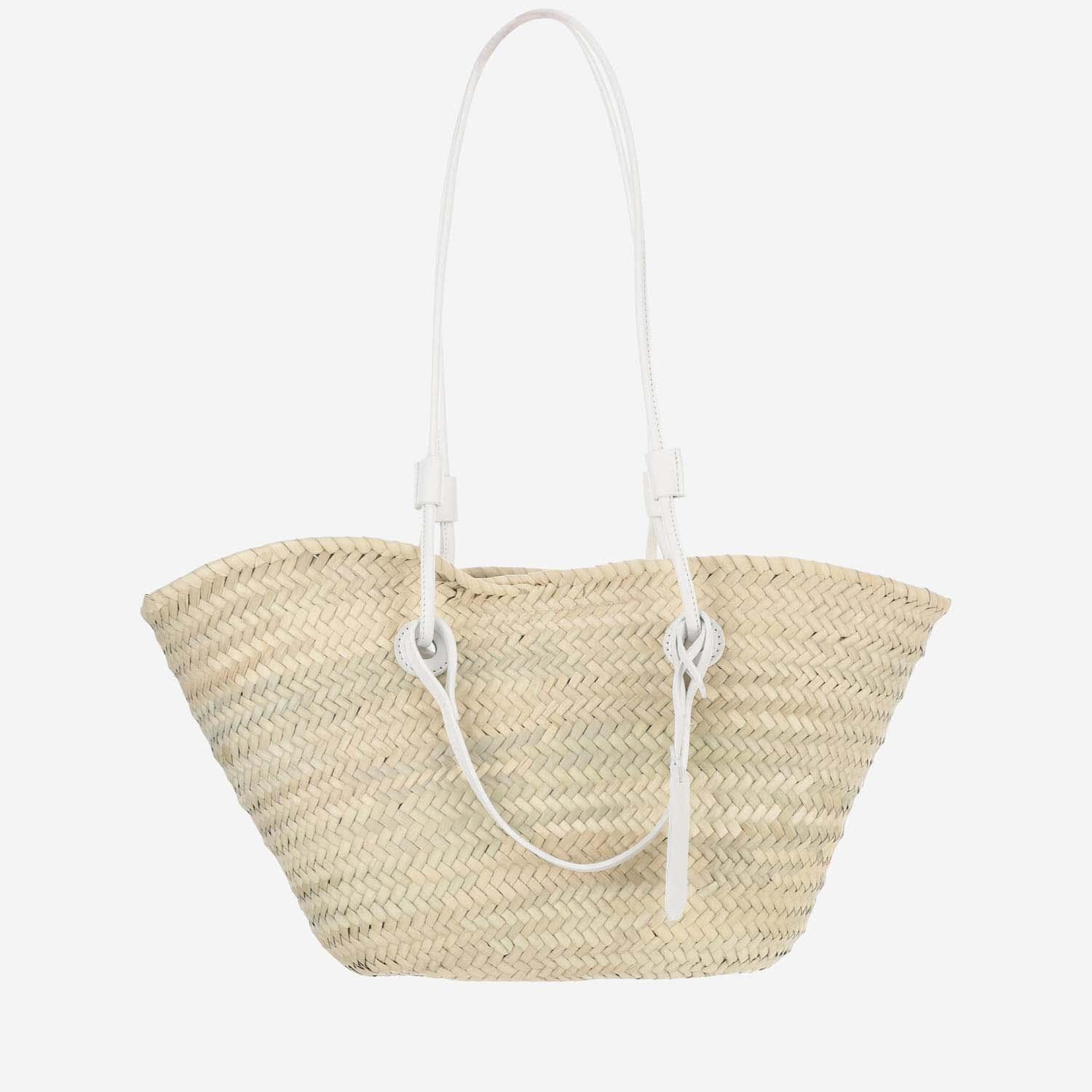 filippo catarzi straw bag with logo