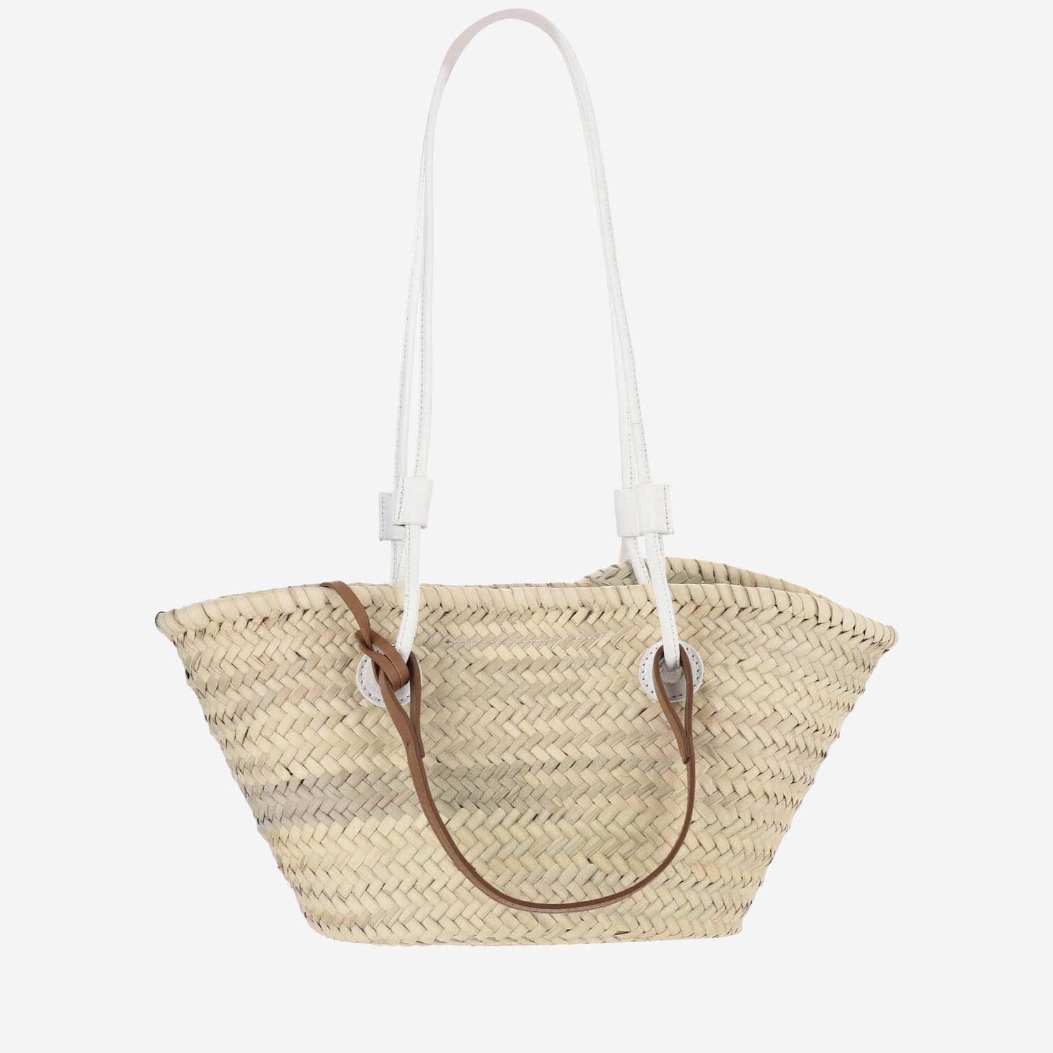 filippo catarzi straw bag with logo