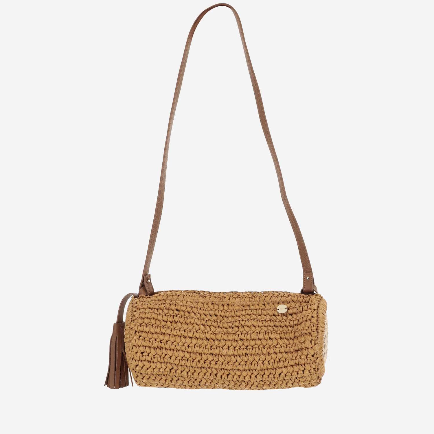 filippo catarzi viscose and straw blend bag