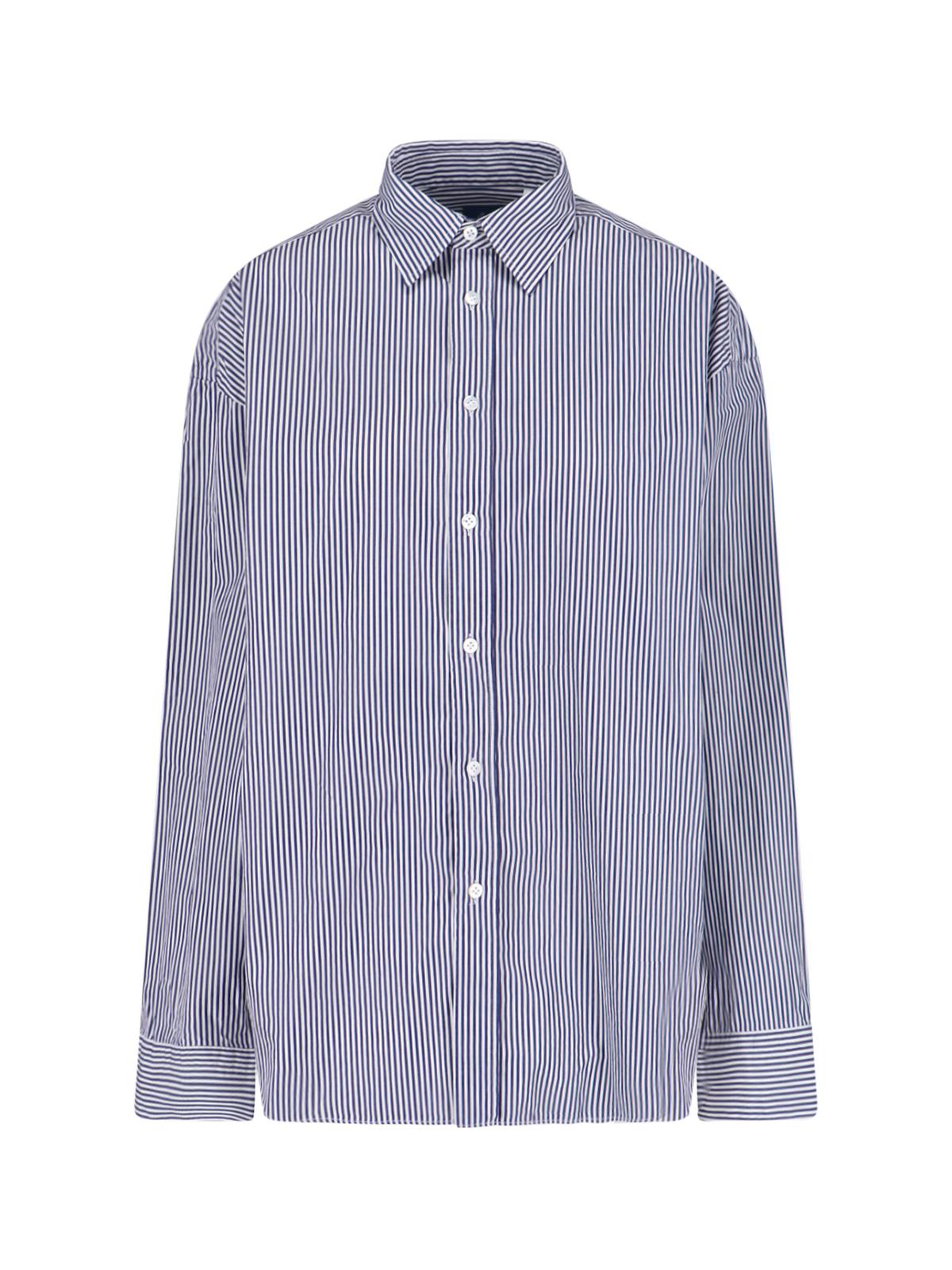 finamore shirts blue cotton - women