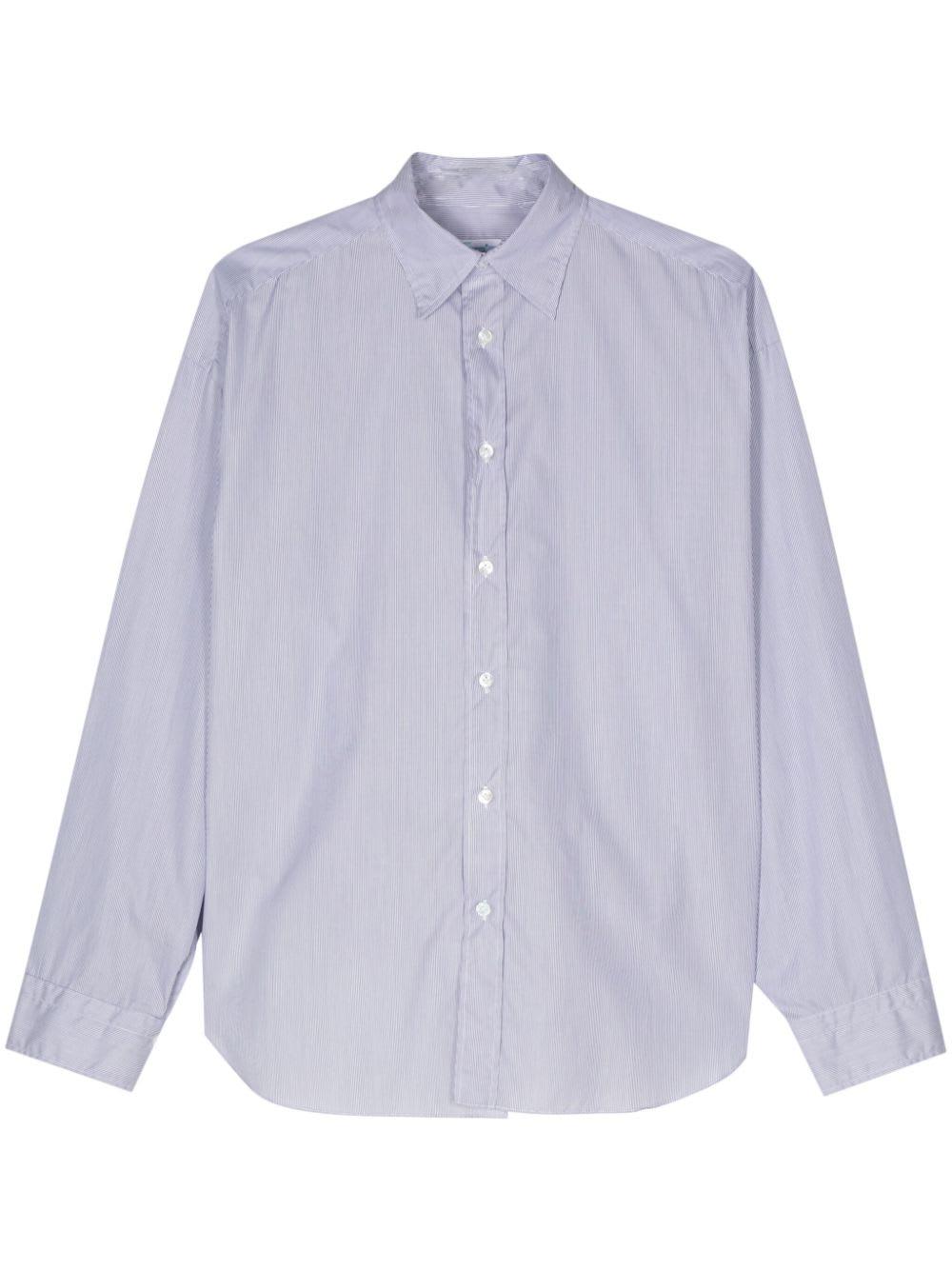 finamore striped cotton shirt