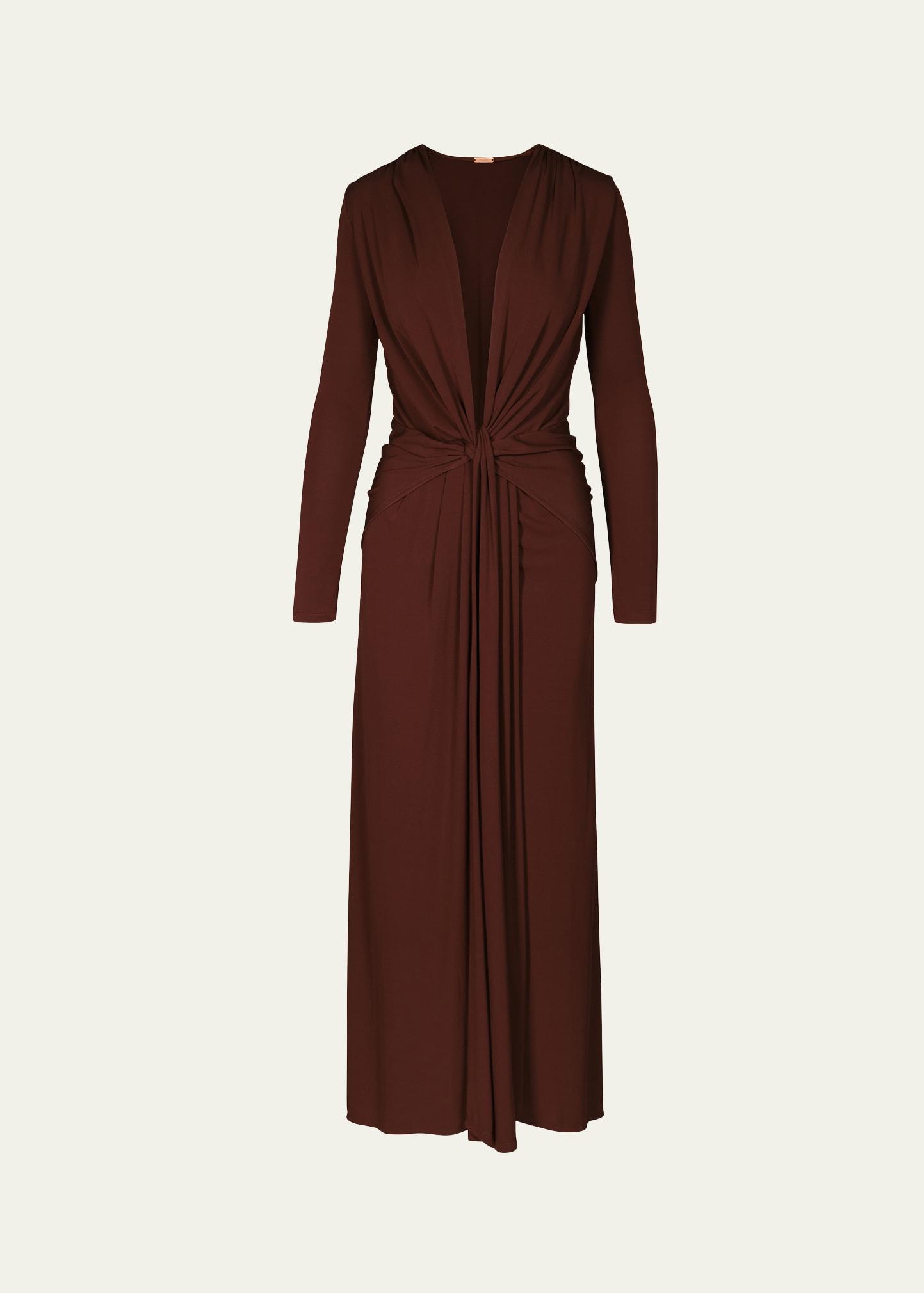 finding yourself draped v-neck dress