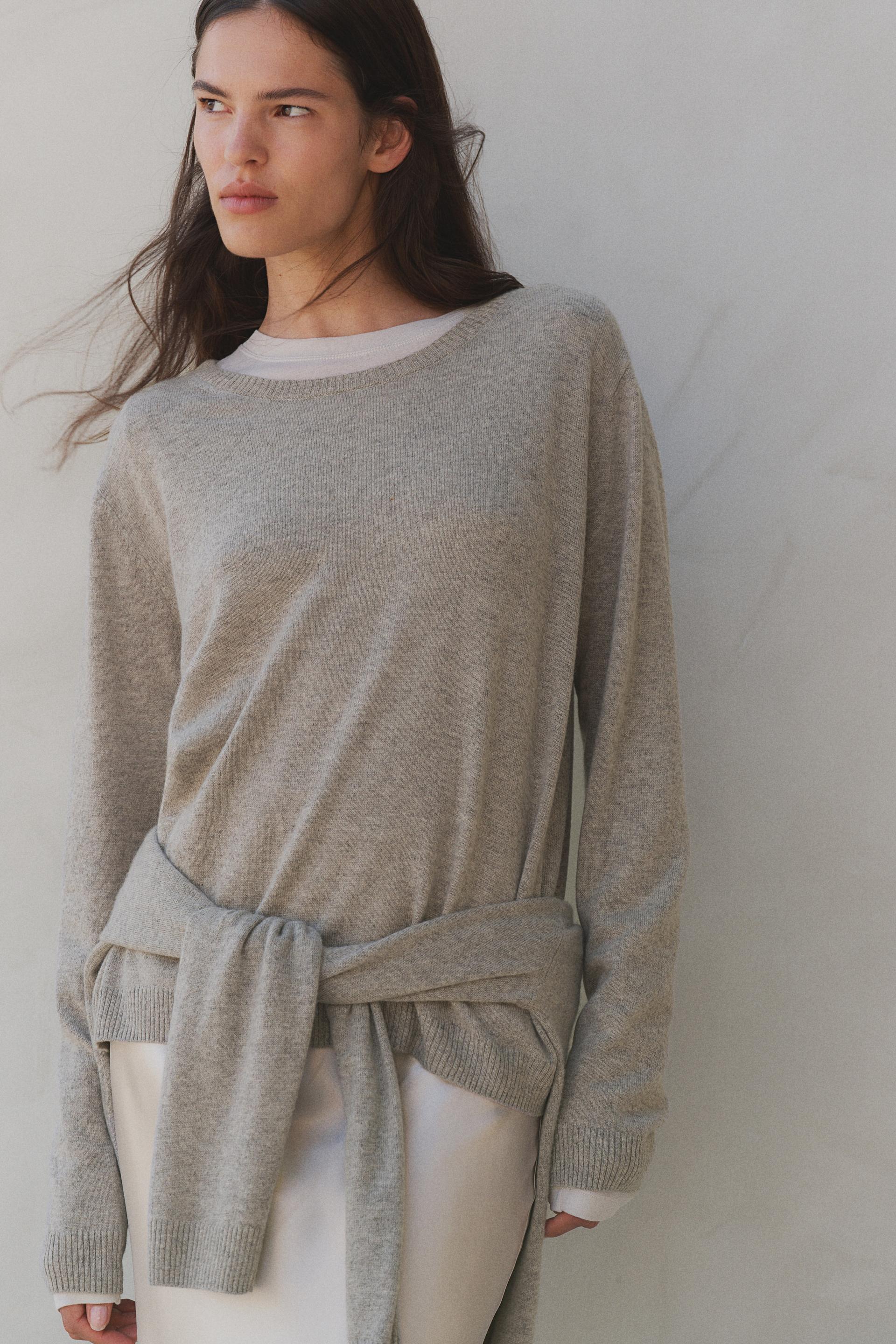 fine-knit cashmere sweater