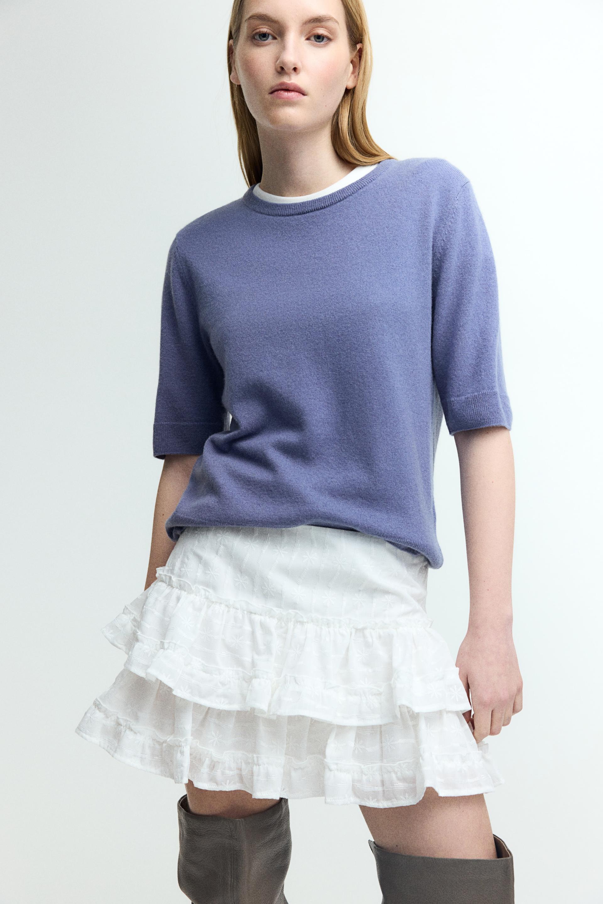fine-knit cashmere top