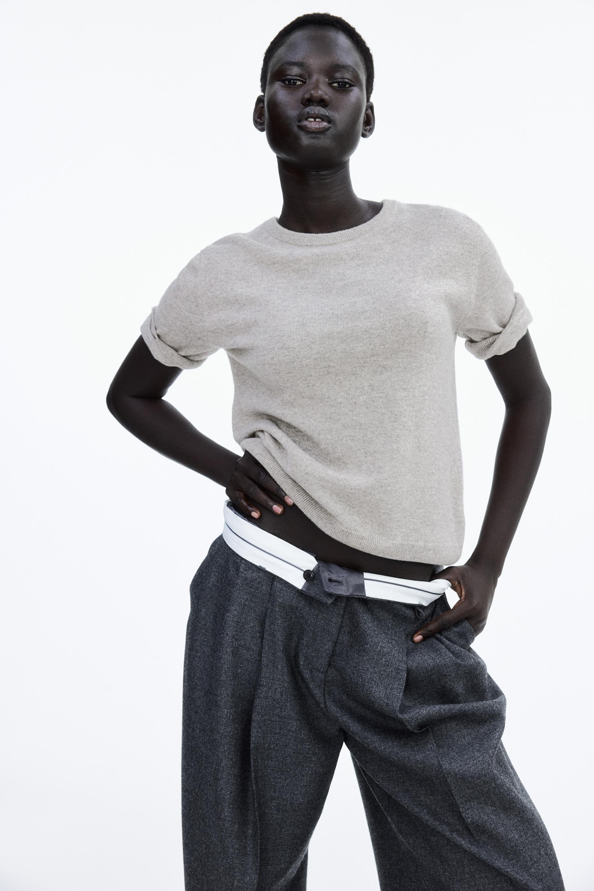 fine-knit cashmere top