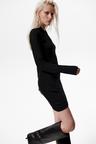 fine-knit polo dress