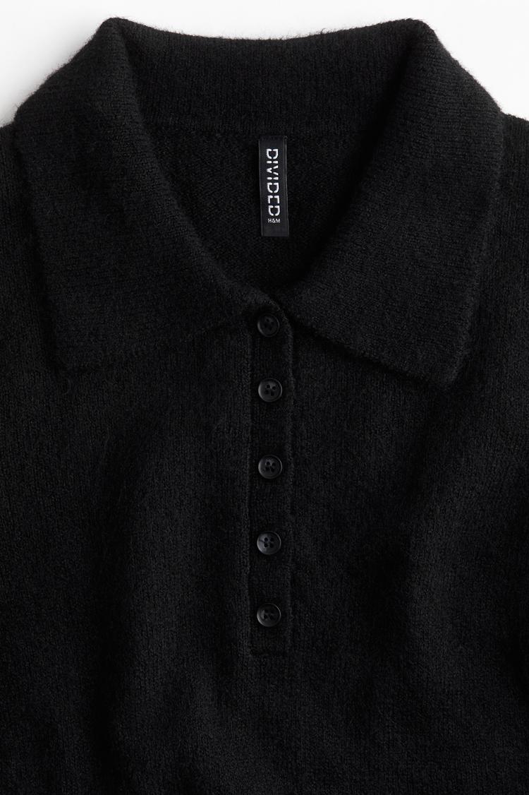 fine-knit polo dress
