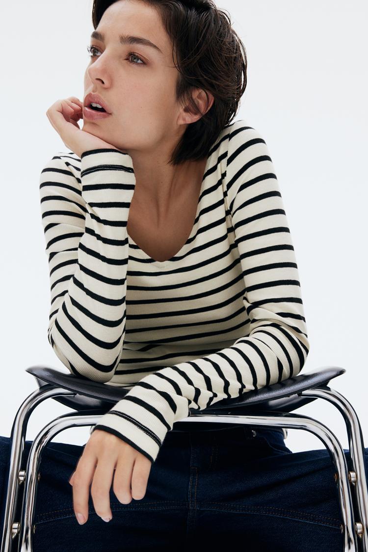 fine-knit top