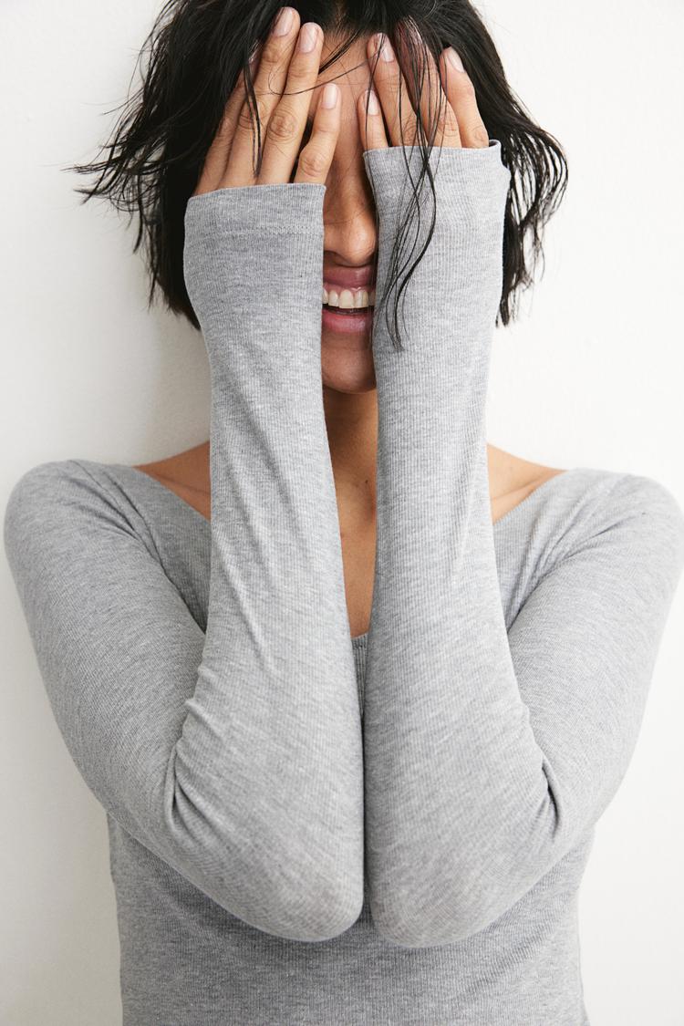 fine-knit top