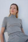 fine-knit turtleneck top