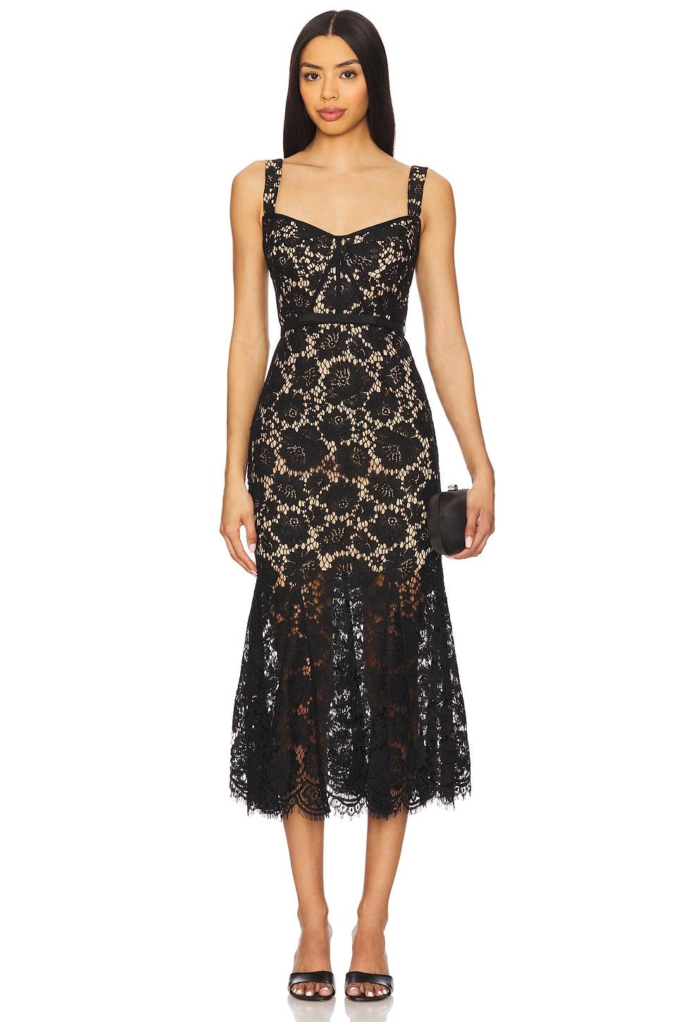 fine lace midi dress